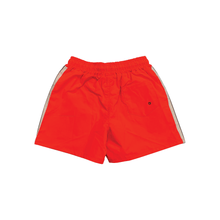 Load image into Gallery viewer, Silver Stripe Shorts Neon Orange
