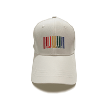 Load image into Gallery viewer, Rainbow Barcode Cap White
