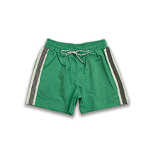 Load image into Gallery viewer, Silver Stripe Shorts Green
