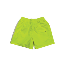 Load image into Gallery viewer, Silver Stripe Shorts Neon Green
