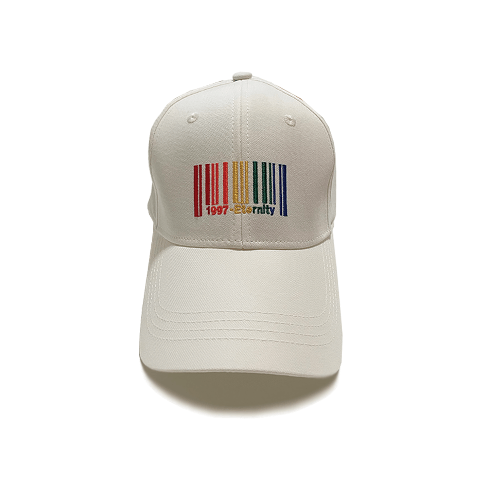 Rainbow Barcode Cap White